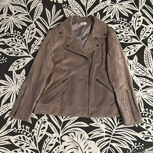 Beautiful gray Ecru Moto leather jacket